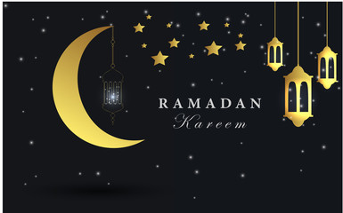 Obraz na płótnie Canvas Background simple of Ramadan Kareem design vector. Illustration Ramadan Kareem background vector.