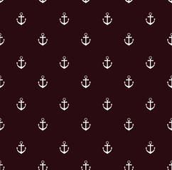 Vector seamless pattern with anchor for wrapping, postcards.wallpapers