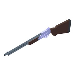 Shotgun icon. Isometric of shotgun vector icon for web design isolated on white background