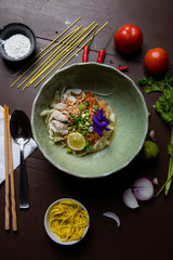 Thai noodles and cooking equipment