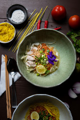 Thai noodles and cooking equipment