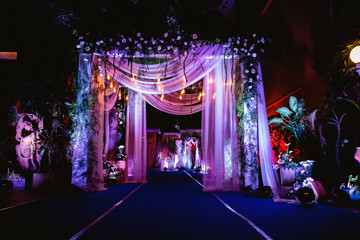 Decoration of an Indian event a mass celebration of happiness