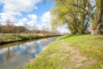 Scenic Ems river near Gütersloh in Westphalia, Germany