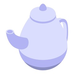 Tea pot icon. Isometric of tea pot vector icon for web design isolated on white background