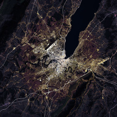 Map Geneva city. Switzerland