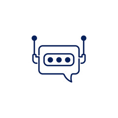 Chatbot icon design isolated on white background. Vector illustration