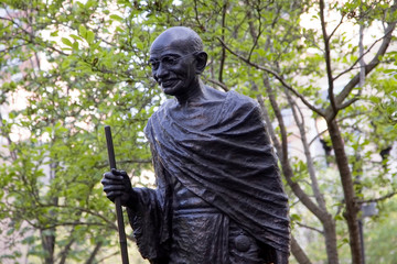 Statue of Mahatma Gandhi on Union Square in NYC - 334654721