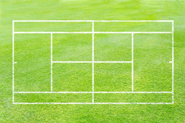 Naklejka premium Court de tennis sur gazon