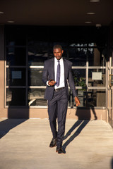 business man in suit with phone