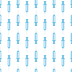 medic syringe pattern on white bg vector eps 10 design