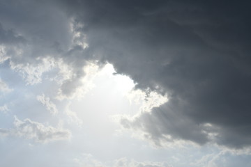 Naklejka na ściany i meble Cloud in the blue sky, Nature background