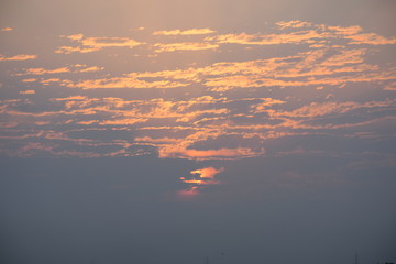 Clouds in the Sky and Beautiful Natural Evening at Kutch, Gujarat, India