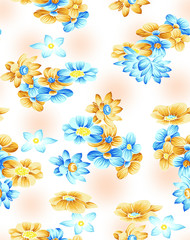 Fototapeta na wymiar small flower semless textile surface design pattern