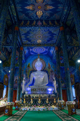 Obraz premium Blue temple buddha thailand