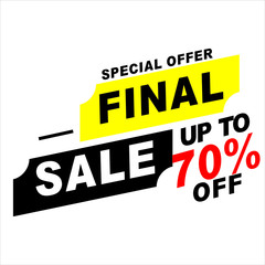 Sale of special offers. Discount with the price is 70%.