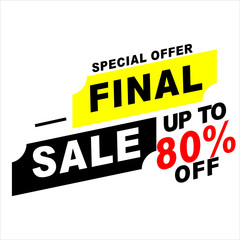 Sale of special offers. Discount with the price is 80%.