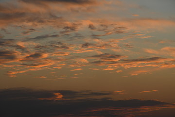 Fototapeta na wymiar Clouds in the Sky and Beautiful Natural Evening at Kutch, Gujarat, India