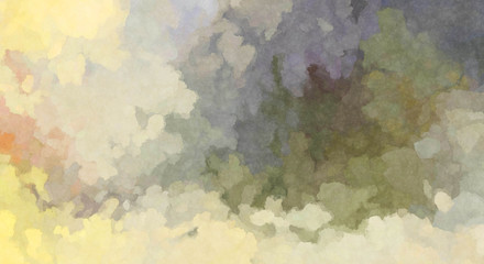 Watercolor painted background. Abstract Illustration wallpaper. Brush stroked painting. 2D Illustration.