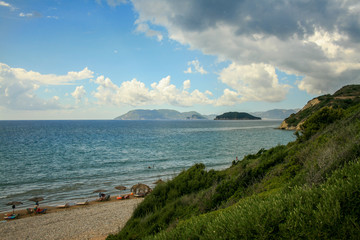 Beach in Greece on Zakynthos island