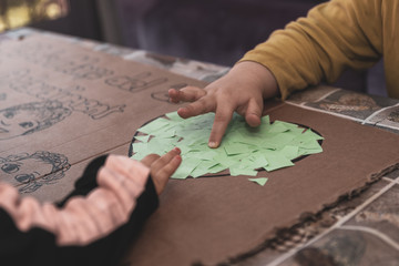 Homebound Children Doing Homework