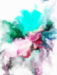 Obraz premium Watercolor painted background. Abstract Illustration wallpaper. Brush stroked painting. 2D Illustration.