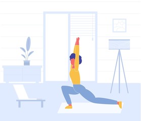 Sport Exercise at Home. Keep calm during quarantine