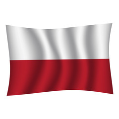 Poland flag background with cloth texture. Poland Flag vector illustration eps10. - Vector