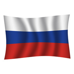 Russia flag background with cloth texture. Russia Flag vector illustration eps10. - Vector