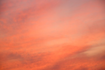 Obraz premium Sunshine in the sky , Orange color in the sky, clouds