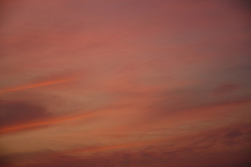 Fototapeta premium Sunshine in the sky , Orange color in the sky, clouds