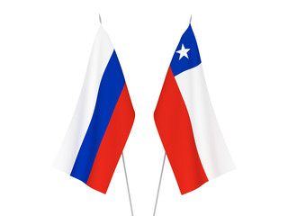 Russia and Chile flags