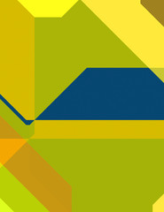 Layers of colorful and vibrant geometrical shapes. Digital illustration of a tech layout. Futuristic design template.