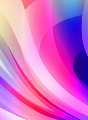Abstract background with colorful gradient. Vibrant graphic wallpaper with stripes design. Fluid 2D illustration of modern movement.