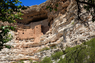 Camp Verde, Arizona / USA - August 01, 2015: Montezuma Castle park area and ruins, Arizona, USA