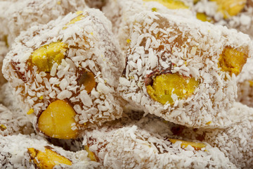 traditional Turkish delight with pistachio