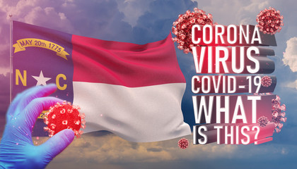 Coronavirus COVID-19, Frequently Asked Question - What Is It text, medical concept with flag of the...