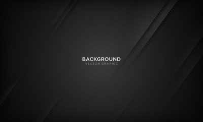 Black abstract geometric background. Modern vector design template.