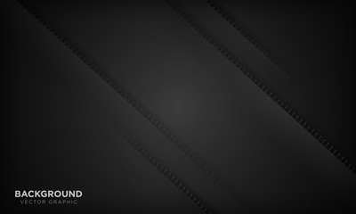 Obraz premium Black abstract geometric background. Modern vector design template.