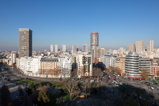 Panorama de la Porte d'Italie dans le 13e arrondissement &agrave; Paris