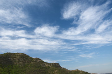 Fototapeta na wymiar Landscape of beautiful clouds against blue sky