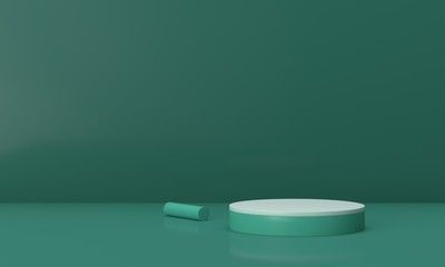3D rendering of the green geometry background.