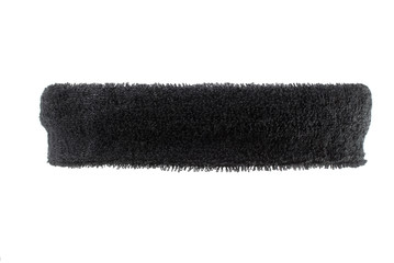 Black training headband isolated on white