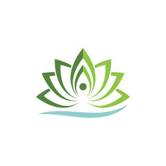 Beauty Vector lotus flowers design logo