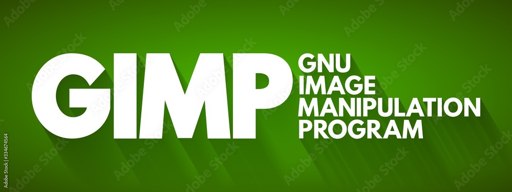 Fototapete gimp - gnu image manipulation program acronym, concept background