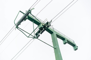 Metal support cable car for lifting people