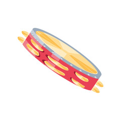 nice tambourine on white background