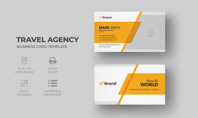 Creative Business Card Template | Travel Agency Business Card