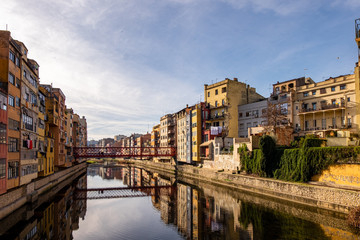Girona city historical center in Catalonia, Spain.
