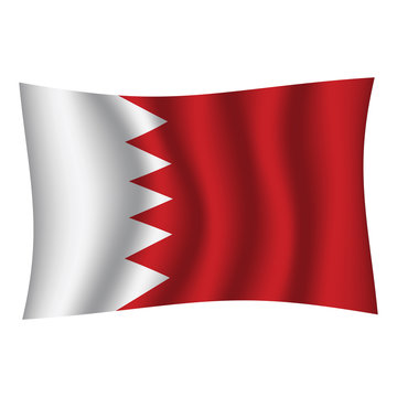 Bahrain flag background with cloth texture. Bahrain Flag vector illustration eps10. - Vector