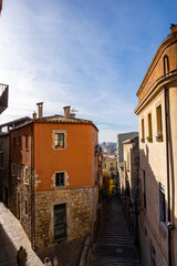 Girona city historical center in Catalonia, Spain.